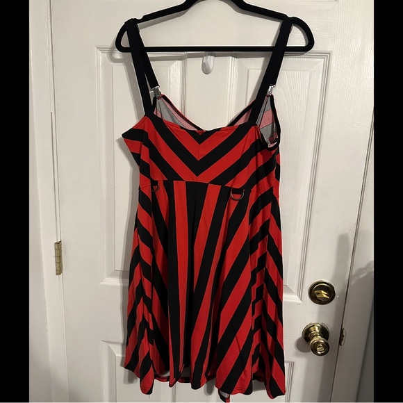 Killstar x Avril Red and Black Striped Dress - Picture 3 of 5